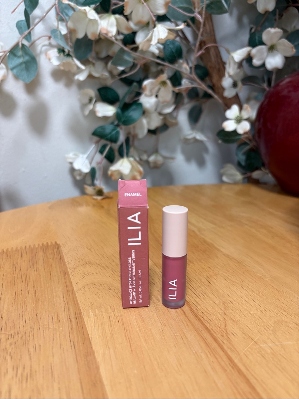 Ilia Overglaze Hydrating Lip Gloss in ENAMEL,Mini Sz 0.05oz, BNIB, Authentic,New